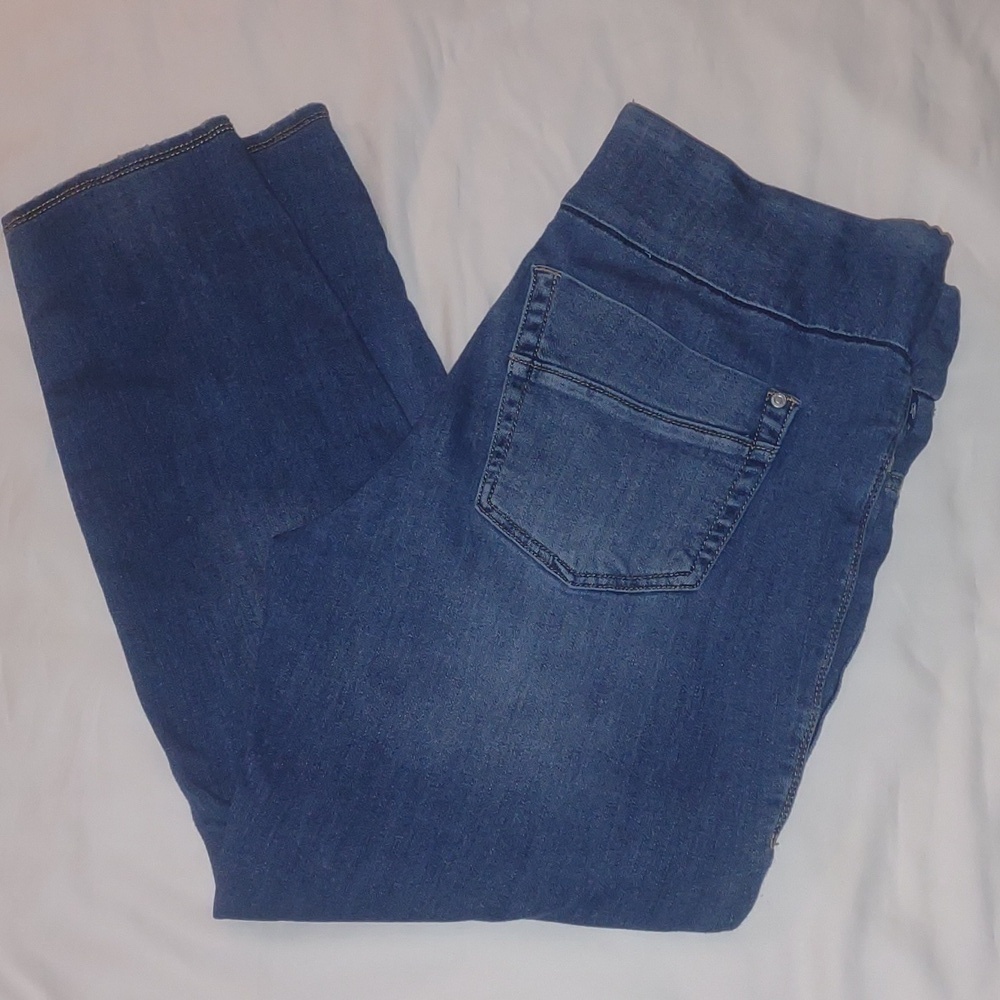 Rock & Republic Fever Pull on Skinny Cropped Jeans Size 18